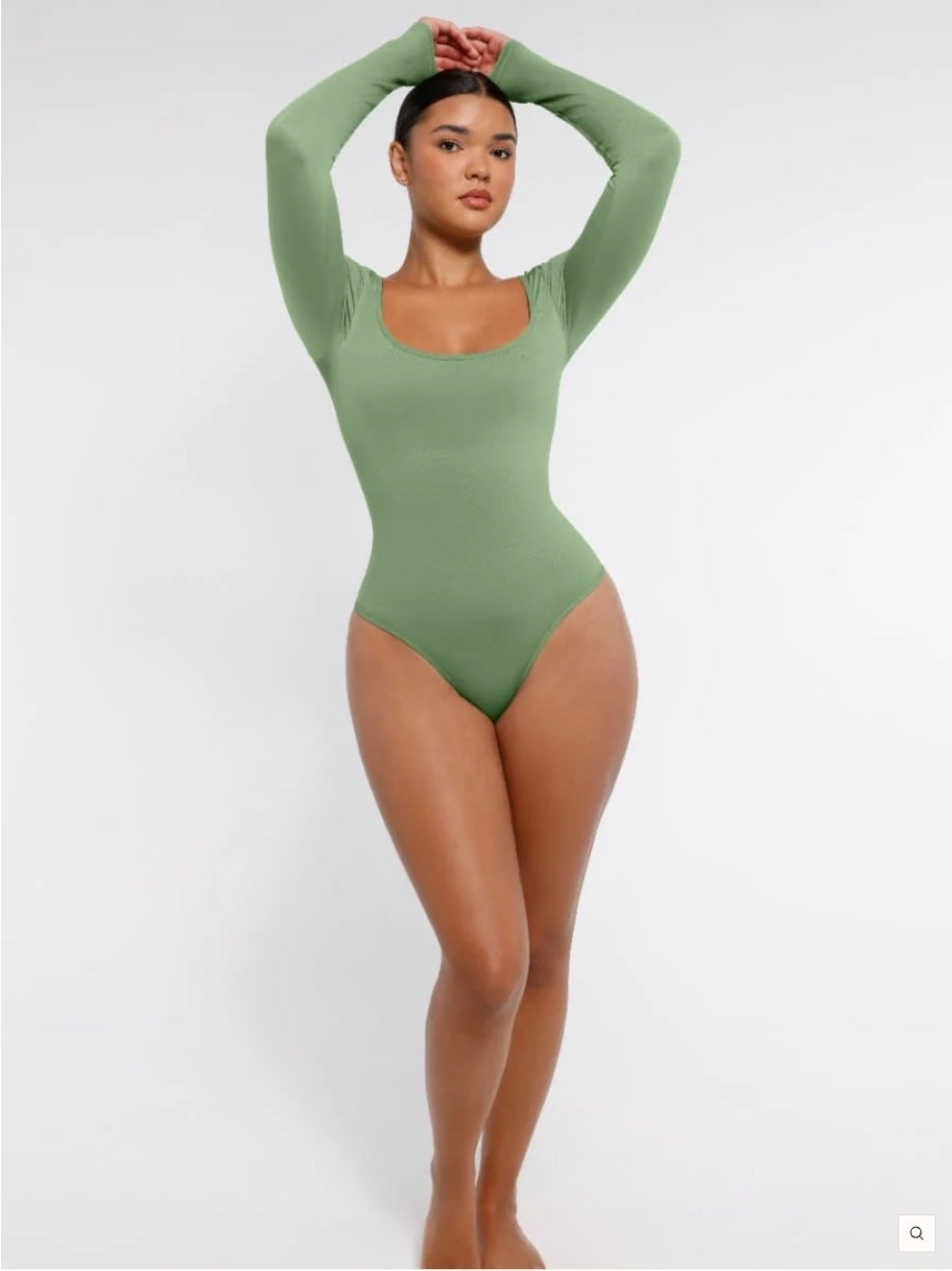 Square neck 360 waist Control thong  bodysuit