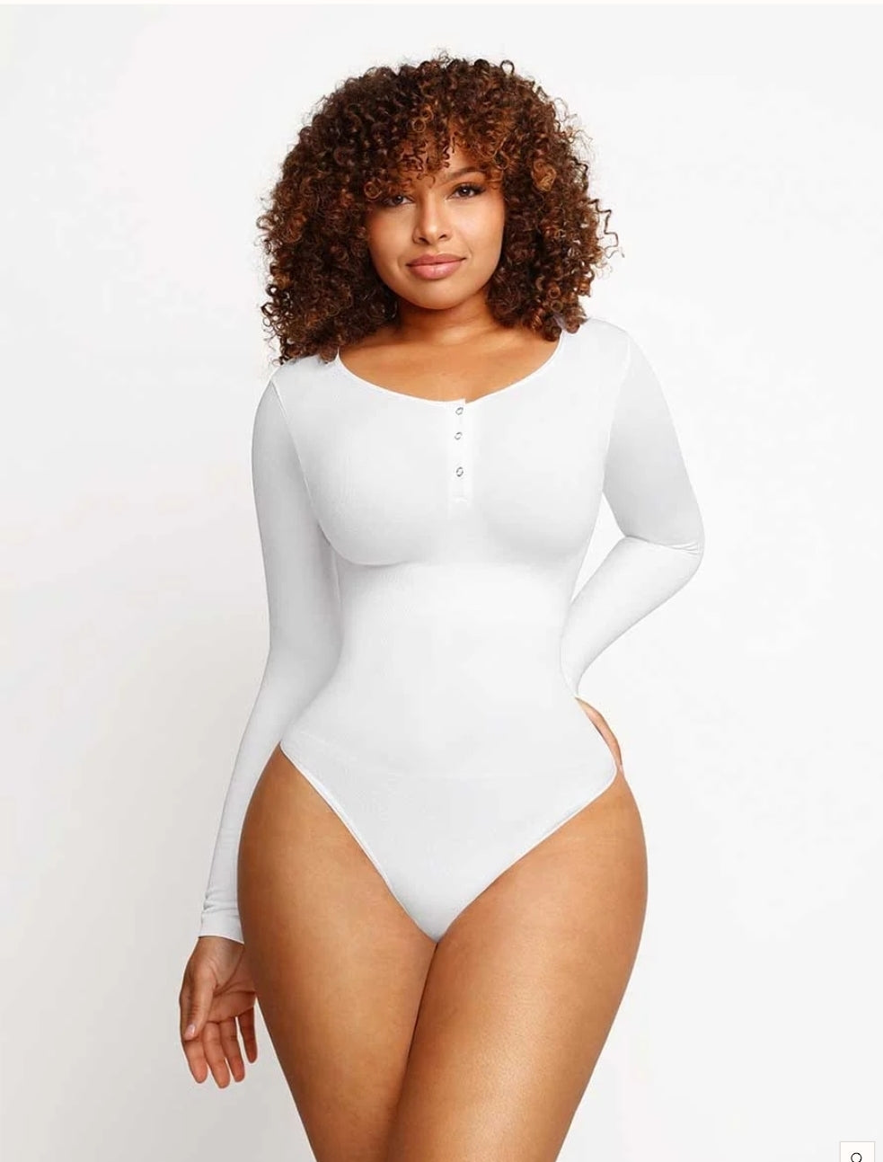 Seamless Outer Button Thong Bodysuit