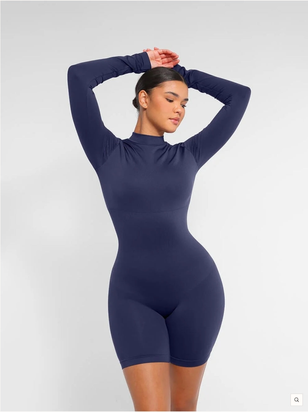 Seamless bust support waist cinching tummy control jumpsuit