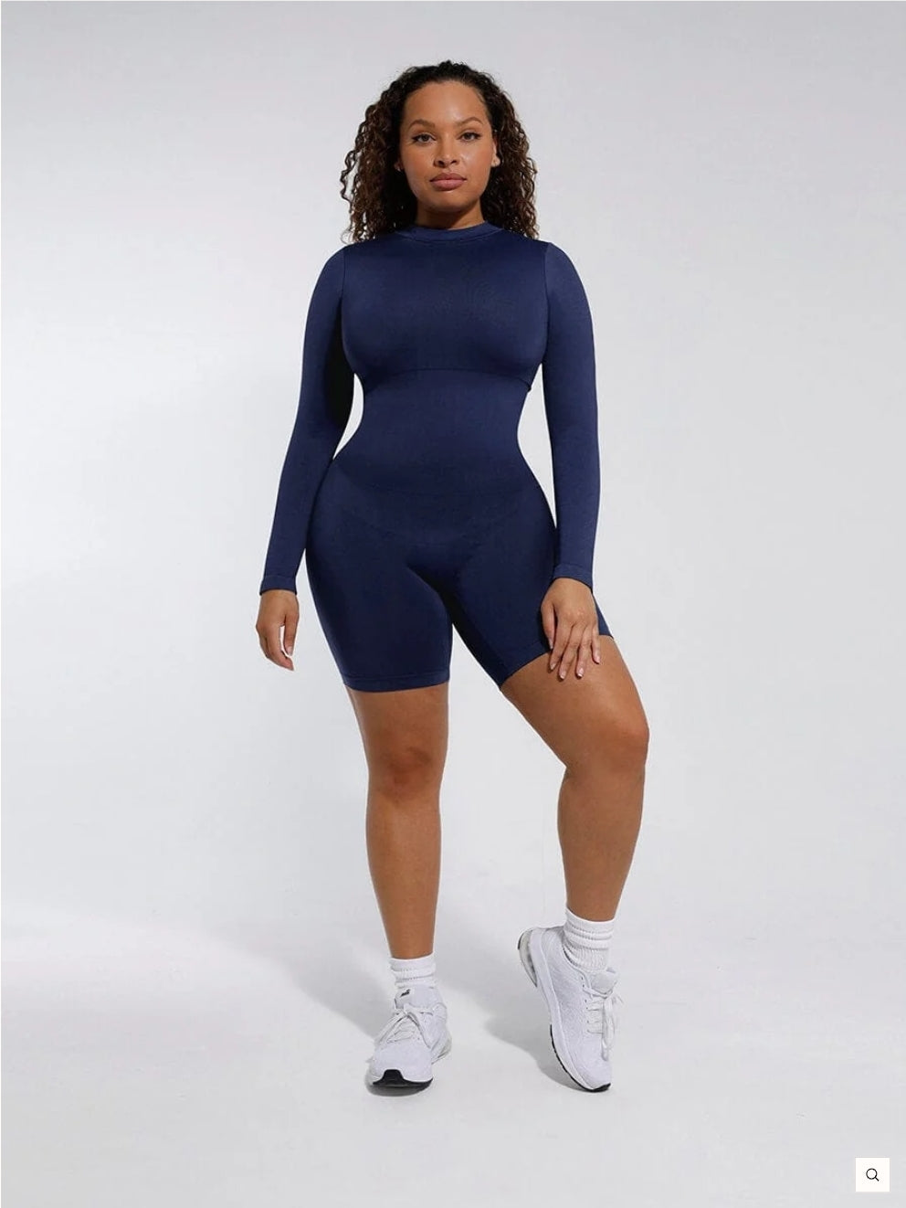 Seamless bust support waist cinching tummy control jumpsuit
