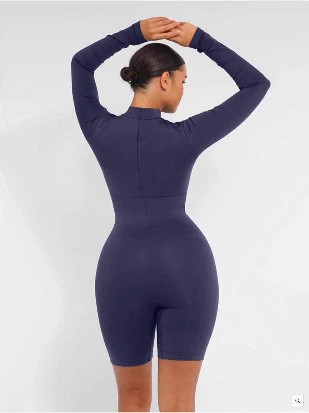 Seamless bust support waist cinching tummy control jumpsuit