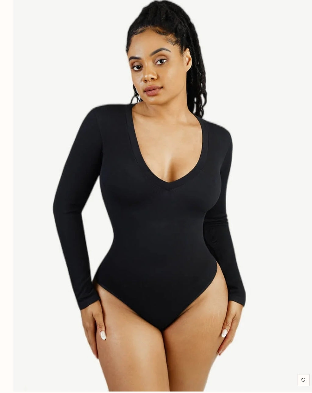 V-Neck waist shaping tummy control bodysuit